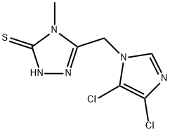 5-((4,5-二氯-1H-咪唑-1-基)甲基)-4-甲基-4H-1,2,4-三唑-3-硫醇 结构式