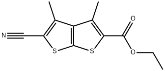 5-氰基-3,4-二甲基噻吩并[2,3-B]噻吩-2-羧酸乙酯 结构式