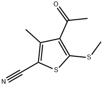 4-ACETYL-3-METHYL-5-(METHYLTHIO)THIOPHENE-2-CARBONITRILE 结构式