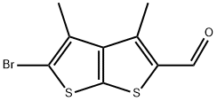 5-溴-3,4-二甲基噻吩基[2,3-B]噻吩-2-甲醛 结构式