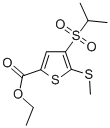 ETHYL 4-(ISOPROPYLSULFONYL)-5-(METHYLTHIO)THIOPHENE-2-CARBOXYLATE 结构式