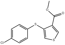 METHYL 4-[(4-CHLOROPHENYL)THIO]THIOPHENE-3-CARBOXYLATE 结构式
