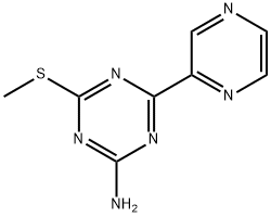 4-(METHYLTHIO)-6-PYRAZIN-2-YL-1,3,5-TRIAZIN-2-AMINE 结构式