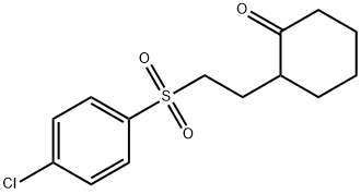 2-[2-[(4-氯苯基)磺酰基]乙基]-1-环己酮 结构式