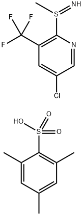 S-〔5-氯-3-(三氟甲基)吡啶-2-基〕-S-甲基硫亚胺2.4.6-三甲基苯硫酸盐 结构式