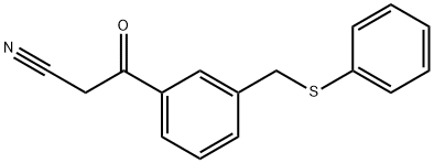 3-(Phenylthiomethyl)benzoylacetonitrile 结构式