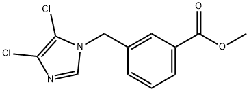 METHYL 3-(4,5-DICHLOROIMIDAZOL-1-YLMETHYL)BENZOATE 结构式