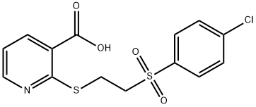 2-((2-[(4-CHLOROPHENYL)SULFONYL]ETHYL)THIO)NICOTINIC ACID 结构式