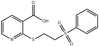 2-[2-(苯基磺酰)乙基硫代]烟酸 结构式