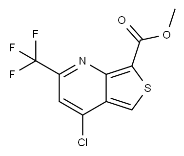 4-氯-6-(三氟甲基)噻吩并[3,4-B]吡啶-5-羧酸甲酯 结构式