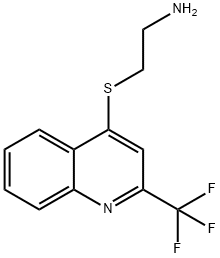 2-{[2-(三氟甲基)-4-奎啉基]硫代}乙胺 结构式