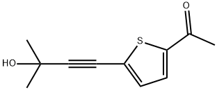 1-[5-(3-羟基-3-甲基-1-丁炔基)噻吩基]乙酮 结构式