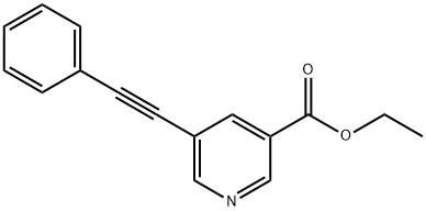 ETHYL 5-(2-PHENYLETH-1-YNYL)NICOTINATE 结构式