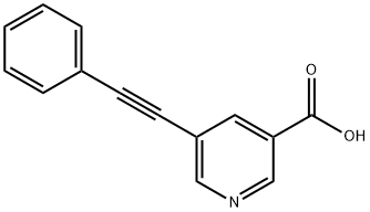 5-(2-PHENYLETH-1-YNYL)NICOTINIC ACID 结构式