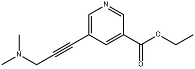 ETHYL 5-[3-(DIMETHYLAMINO)PROP-1-YNYL]NICOTINATE 结构式