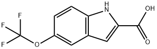 5-(三氟甲氧基)吲哚-2-羧酸 结构式