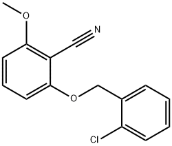 2-[(2-氯苄基)氧基]-6-甲氧基苯甲腈 结构式