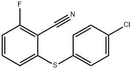 2-[(4-氯苯基)硫代]-6-氟苯甲腈 结构式