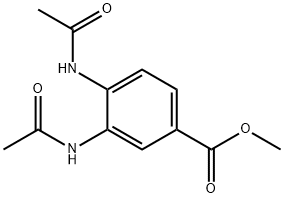 3,4-二(乙酰基氨基)苯甲酸甲酯 结构式