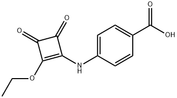 4-[(2-乙氧基-3,4-二氧代环丁基-1-烯基)氨基]苯甲酸 结构式