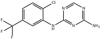 2-氨基-4-[2-氯-5-(三氟甲基)苯基氨基]-1,3,5-三嗪 结构式