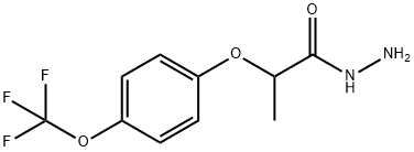 2-甲基-2-[4-(三氟甲氧基)苯氧基]乙酸肼 结构式