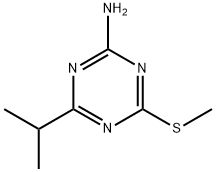 4-异丙基-6-甲硫基-1,3,5-三嗪-2-胺 结构式