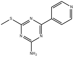 4-(甲基硫代)-6-(4-吡啶基)-1,3,5-三嗪-2-甲胺 结构式