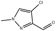 4-氯-1-甲基-吡唑-3-甲醛 结构式