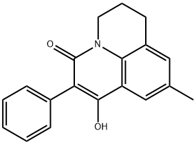 7-HYDROXY-9-METHYL-6-PHENYL-2,3-DIHYDRO-1H,5H-PYRIDO[3,2,1-IJ]QUINOLIN-5-ONE 结构式