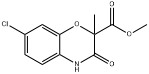 7-氯-2-甲基-3-氧代-3,4-二氢-2H-1,4-苯并噁嗪-2-羧酸甲酯 结构式