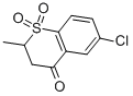 6-氯-2-甲基(硫代苯并二氢吡喃-4-酮)-1,1-二氧化物 结构式