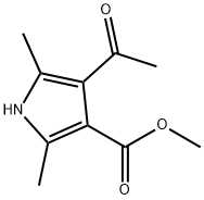 4-乙酰基-2,5-二甲基-1H-吡咯-3-羧酸甲酯 结构式