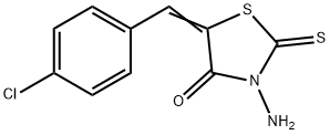 3-AMINO-5-[1-(4-CHLORO-PHENYL)-METH-(Z)-YLIDENE]-2-THIOXO-THIAZOLIDIN-4-ONE 结构式