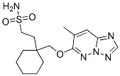 2-[1-[(4-methyl-1,2,7,9-tetrazabicyclo[4.3.0]nona-2,4,6,8-tetraen-3-yl )oxymethyl]cyclohexyl]ethanesulfonamide 结构式