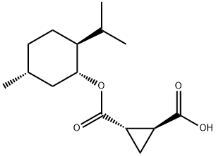 (1S,2S)-2 - (((1R,2S,5R)-2-异丙基-5-甲基环己基)氧基)羰基)环丙烷甲酸 结构式