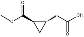 2-((1S,2R)-2-(甲氧基羰基)环丙基)乙酸 结构式