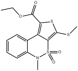 Ethyl5-methyl-3-(methylthio)-5H-benzo[c]thieno[3,4-e][1,2]thiazine-1-carboxylate4,4-dioxide