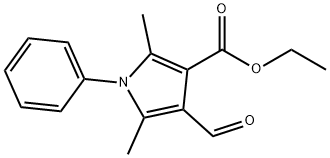ETHYL 4-FORMYL-2,5-DIMETHYL-1-PHENYL-1H-PYRROLE-3-CARBOXYLATE 结构式