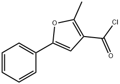 2-甲基-5-苯基呋喃-3-羰酰氯 结构式