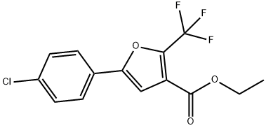 5-(4-氯苯基)-2-(三氟甲基)-3-糠酸乙酯 结构式