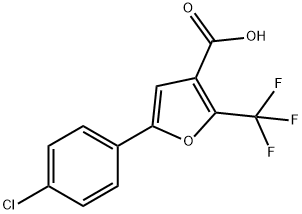 5-(4-氯苯基)-2-(三氟甲基)呋喃-3-羧酸 结构式