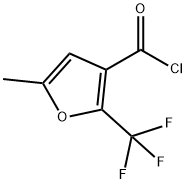 5-甲基-2-（三氟甲基）呋喃-3-碳酰氯 结构式