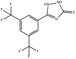 5-[3,5-双(三氟甲基)苯基]-1,2,4-噻唑-3(2H)硫酮 结构式