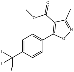 METHYL 3-METHYL-5-[4-(TRIFLUOROMETHYL)PHENYL]ISOXAZOLE-4-CARBOXYLATE 结构式