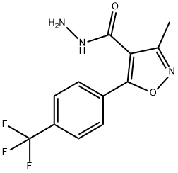 3-甲基-5-(4-(三氟甲基)苯基)异恶唑-4-甲酰肼 结构式