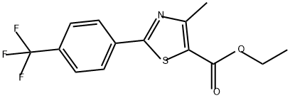 2-[4-(三氟甲基)]苯基-4-甲基-5-噻唑甲酸乙酯 结构式