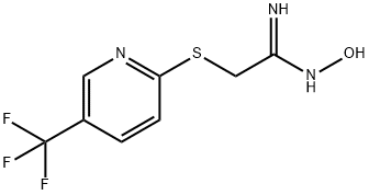 2-[5-(TRIFLUOROMETHYL)PYRID-2-YLTHIO]ACETAMIDE OXIME 结构式