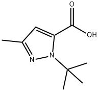 1-(叔丁基)-3-甲基-1H-吡唑-5-羧酸 结构式