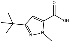 3-(叔丁基)1-甲基-1H-吡唑-5-羧酸 结构式
